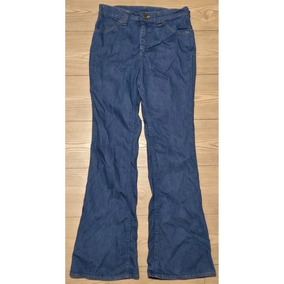 Lee Pants - True Vintage Womens M.R. Mr LEE Jeans Blue Size 28 T Tall 30x32 Bell Bottoms